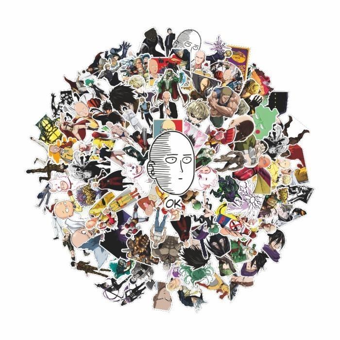 Gambar 50 Pcs Stiker Motif Anime One Punch Man Lucu Keren Aesthetic - ONE PUNCH dari Stickit Up undefined Tokopedia