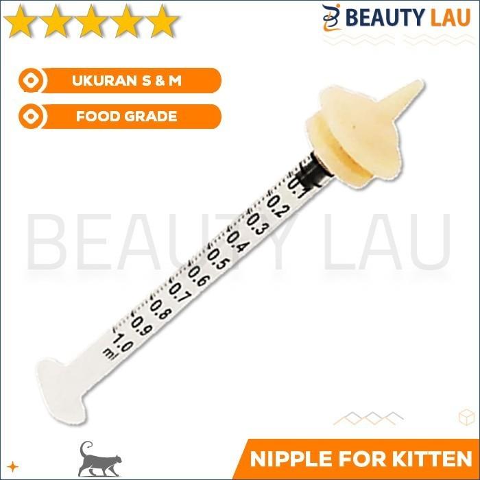Gambar DOT DODOT EMPENG SUSU BAYI KUCING BARU LAHIR PET MIRACLE NIPPLE KITTEN - Spuit + Nipple, S dari Beauty Lau undefined Tokopedia