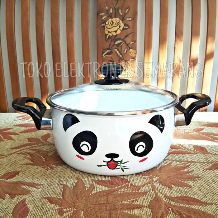 Gambar dIscountt MASPION PANCI ENAMEL 22 CM HELLO PANDA TUTUP KACA dari HAGAFRR NINIUN875 undefined Tokopedia