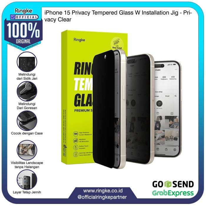 Gambar Screen Protector Ringke Compatible For iPhone 16 / 16 Plus / 16 Pro / 16 Pro Max / iPhone 15 / iPhone 15 Plus Easy Slide / Camera Lens Frame / Camera Protector Tempred Glass Pelindung Layar Full Cover Pelindung Kamera Privacy Clear Installation Tools - 16/15-TG-Pv dari Official Ringke Partner undefined Tokopedia