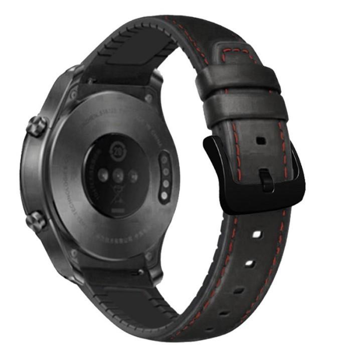 Gambar STRAP XIAOMI MI WATCH S3 SMART WATCH LEATHER SILICONE TALI JAM 22MM - BLACK RED dari SimplicityGoodss undefined Tokopedia