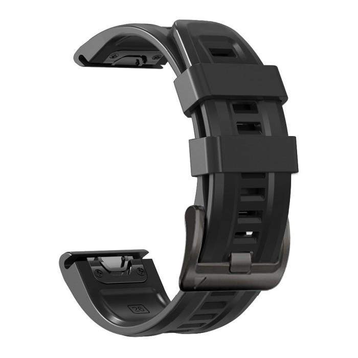 Gambar STRAP GARMIN FENIX 5X 6X 7X SMART WATCH MODEL OFFICIAL RUBBER TALI JAM TANGAN 26MM QUICK FIT - BLACK dari SimplicityGoodss undefined Tokopedia