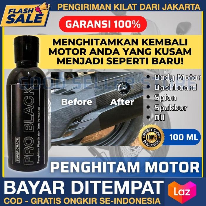 Gambar PENGHITAM BODY KASAR KENDARAAN 100ML MOTOR MOBIL PERMANEN CAIRAN MENGHITAMKAN MENGKILAPKAN PENGKILAP POLES BODI PLASTIK BESI RUBBER DASBOR SPAKBOR SAYAP KNALPOT COVER PELINDUNG SPION WIPER TRIM ANTI LUNTUR BAN BEMPER BUMPER DOORTRIM MESIN SEMIR HITAM 1 dari KLEP kolbak undefined Tokopedia