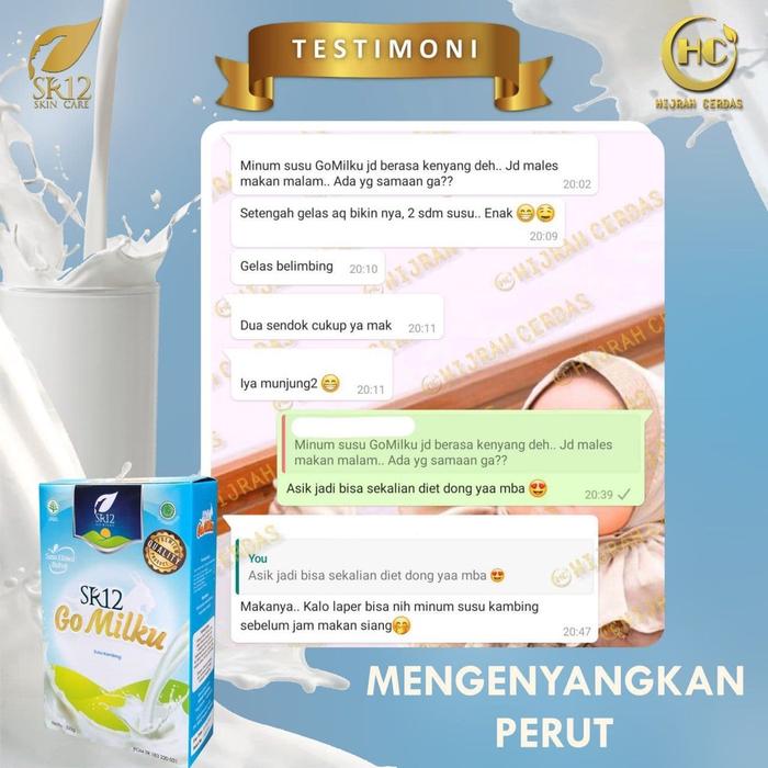 Gambar GO MILKU SR12 / SUSU PENGGEMUK BADAN /  SUSU KAMBING ETAWA SR12 / SUSU KAMBING ETAWA BUBUK / GOMILK PLUS HERBAL / SUSU GO MILKU SR12 / SUSU KAMBING / SUSU KAMBING TIDAK AMIS / SUSU ETAWA dari Roki kroki undefined Tokopedia