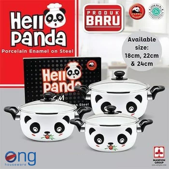 Gambar Panci Enamel Hello Panda Maspion 24 cm HELLOPANDA24CM dari miliya1213 undefined Tokopedia