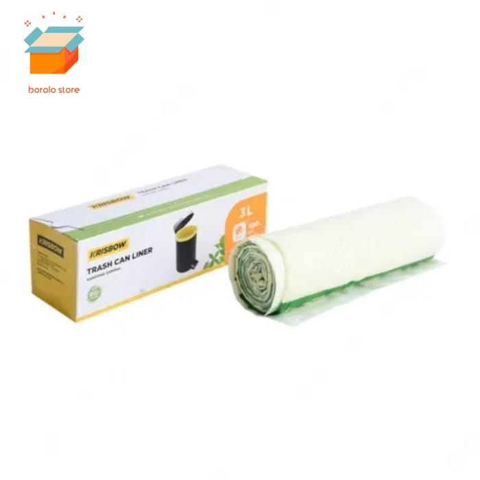 Gambar Bin Plastik Liner Plastik Tempat Sampah Kantong Sampah 3 Liter 100 pcs dari Borolo Store undefined Tokopedia
