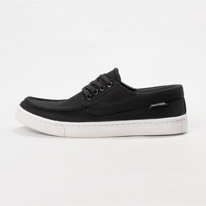 Gambar Sepatu Sneakers Pria Casual Mocassin Kets Cowok DIJAHIT DRACO BLACK WHITE AURIERMAX x NAZ - Black White, Size 43 dari Auriermax Official undefined Tokopedia