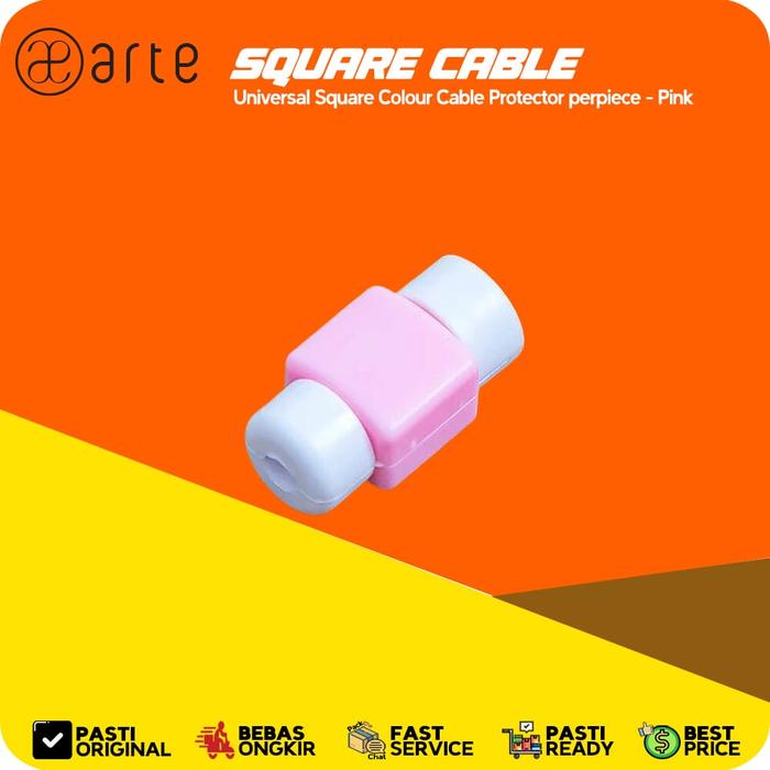 Gambar Arte Square Colour Cable Protector perpiece Perapih Kabel Universal Cable Organizer Cable Saver Cable Bite - Pink dari Patchworks-OfficialStore undefined Tokopedia