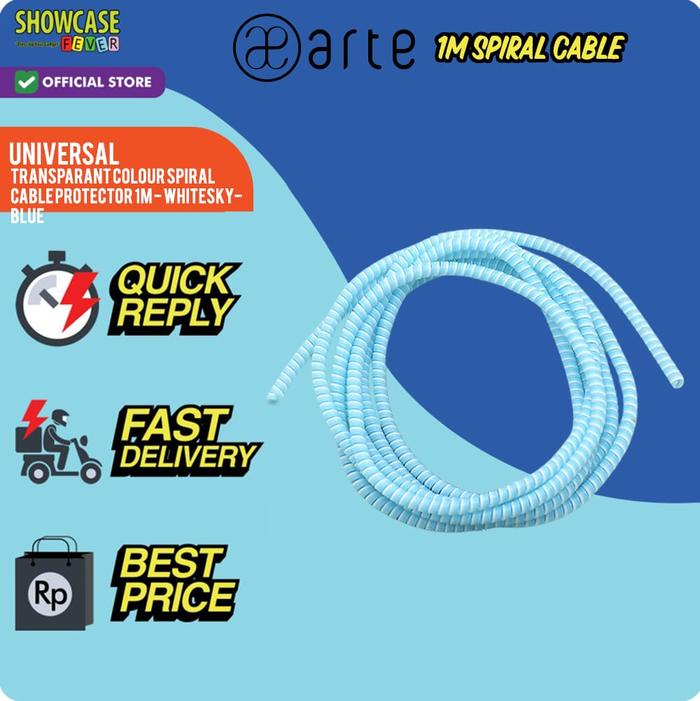 Gambar Arte Transparant Colour Spiral Cable Protector 1m Pelindung Kabel Charger Spiral Transparant Warna Warni Pelindung Kabel Charger Spiral Perapih Kabel Unversal Cable Organizer Cable Saver Cable Bite - WhiteSkyBlue dari ShowcaseFever undefined Tokopedia