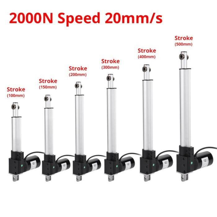 Gambar Actuator Electric Linear Motor Controller 2000N 12V Speed 20mm/s - 100mm dari W7store undefined Tokopedia