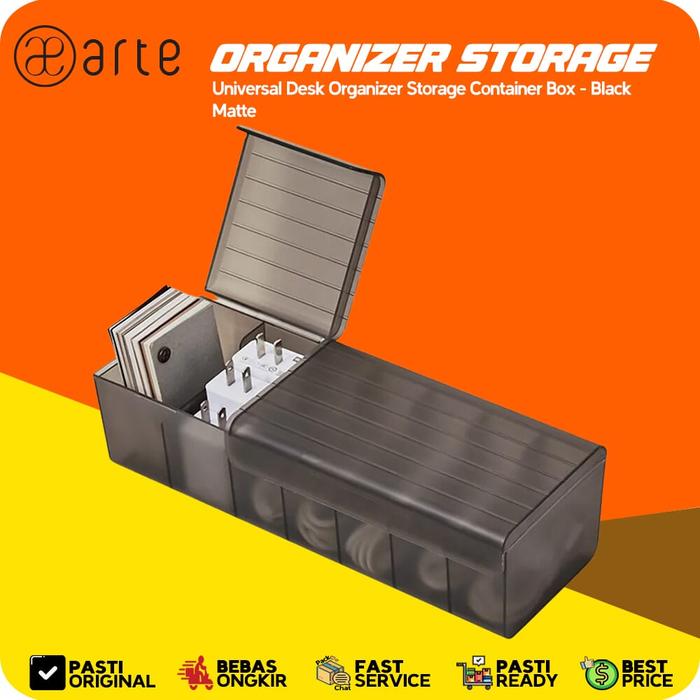 Gambar Arte Universal Under Desk Drawer Organizer Storage Container Box Cable Management Laci Perapih Kabel Charger tempat Charger Kabel Box Kotak Tempat Penyimpanan Organizer Kabel Adaptor Cas - Black Matte dari Patchworks-OfficialStore undefined Tokopedia