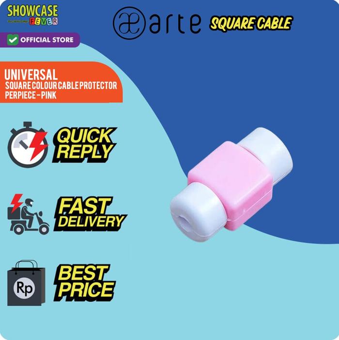 Gambar Arte Square Colour Cable Protector perpiece  Perapih Kabel Universal Cable Organizer Cable Saver Cable Bite - Pink dari ShowcaseFever undefined Tokopedia