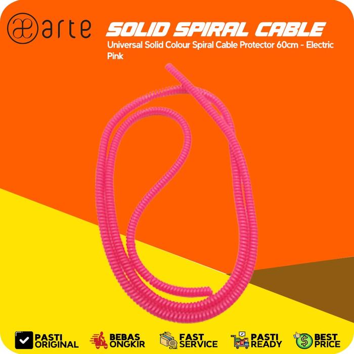Gambar Arte Solid Colour Spiral Cable Protector 60cm Pelindung Kabel Charger Spiral Perapih Kabel Warna Solid Colour Universal Cable Organizer Cable Saver Cable Bite - Electric Pink dari Patchworks-OfficialStore undefined Tokopedia