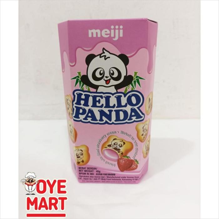 Gambar MEIJI HELLO PANDA STRAWBERRY 45GR dari OYEFROZEN BUAHBATU undefined Tokopedia