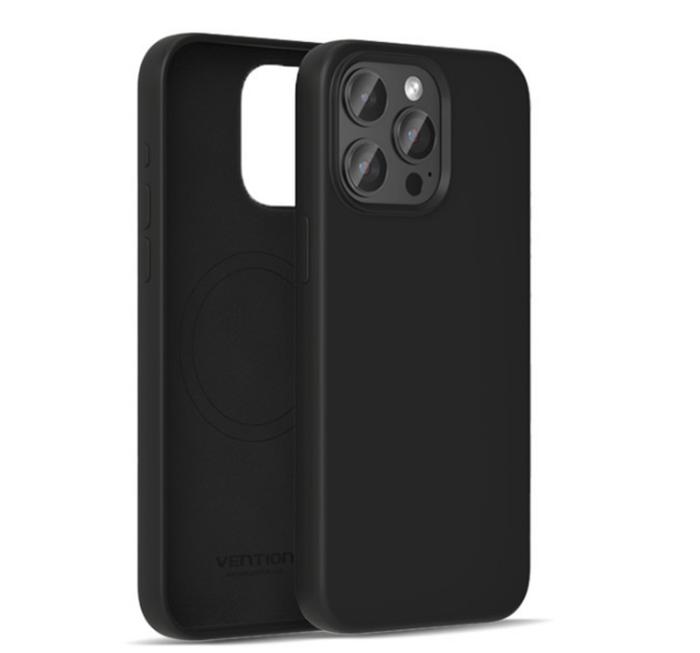 Gambar Vention Softcase Casing IPhone 15 Plus Pro Max Magnetic Magsafe Liquid Silicone Case - BLACK, IP 15 dari Vention Mall undefined Tokopedia