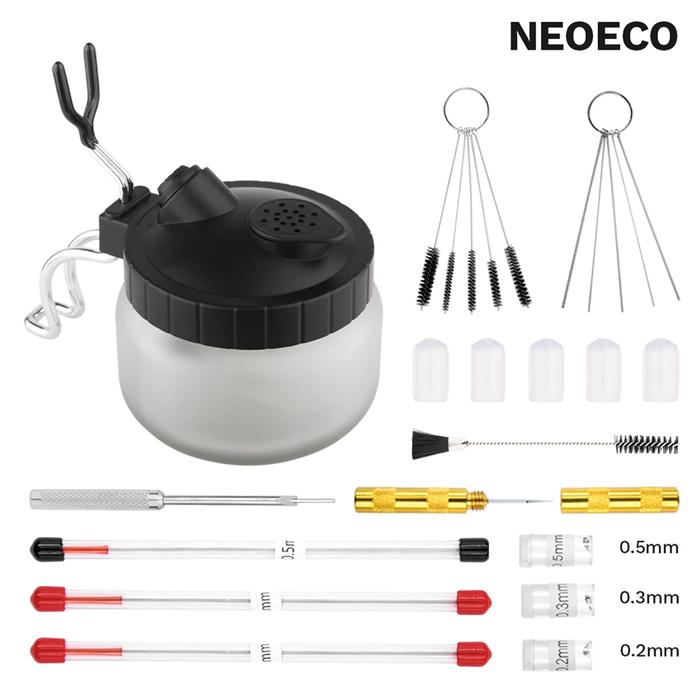 Jual NEW Airbrush Cleaning Pot Spray Gun Cleaner Glass Air Brush