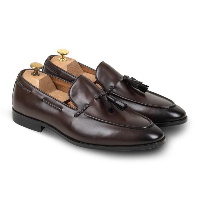 Gambar Conrad Tassel Coffee - Nappa Milano - Sepatu Kulit Formal Pria - 43 dari Nappa Milano undefined Tokopedia