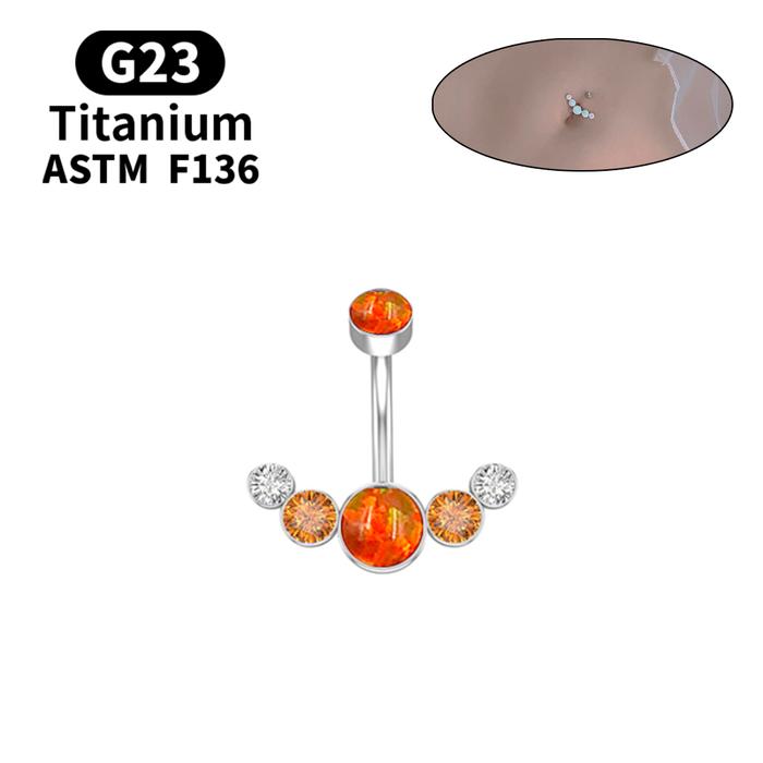 Gambar NEW Fashion G23 Titanium Opal  Ring Belly Button Belly Button Ring Piercing Nombril Ombligo Piercing Sexy Glamorou - Opal and zircon, CN dari Yaya Yerdipsaz undefined Tokopedia