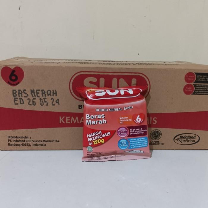 Gambar SUN bubur sereal susu Beras Merah ekonomis 120 gr / 1 dus / 24 pcs dari Konsel undefined Tokopedia