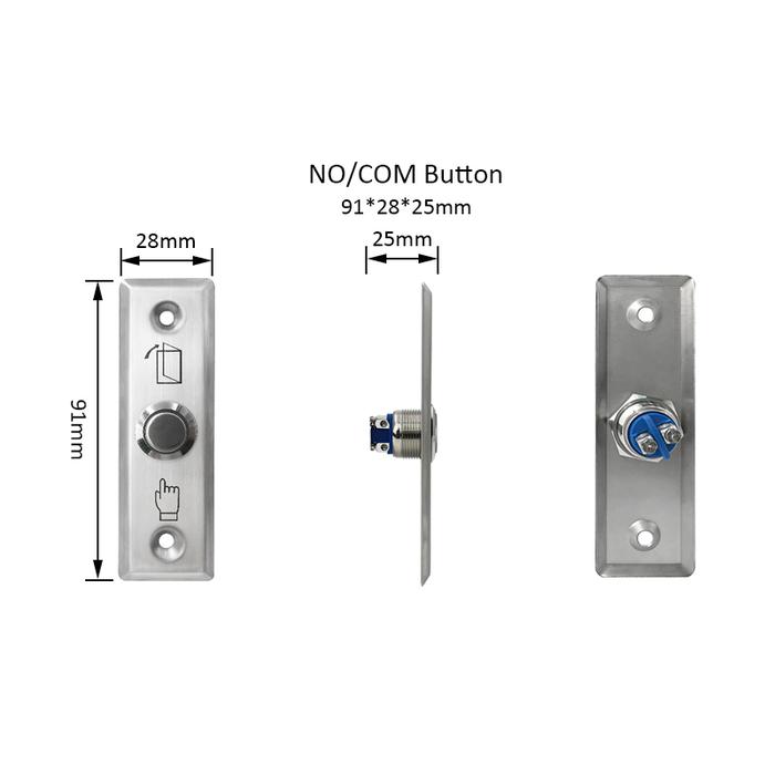 Gambar NEWStainless Steel No Touch Wall Exit Switch Touchless Door Release Exit button Contactless Infrared 12V Access control Push Switch - E01 dari Bim Azof undefined Tokopedia