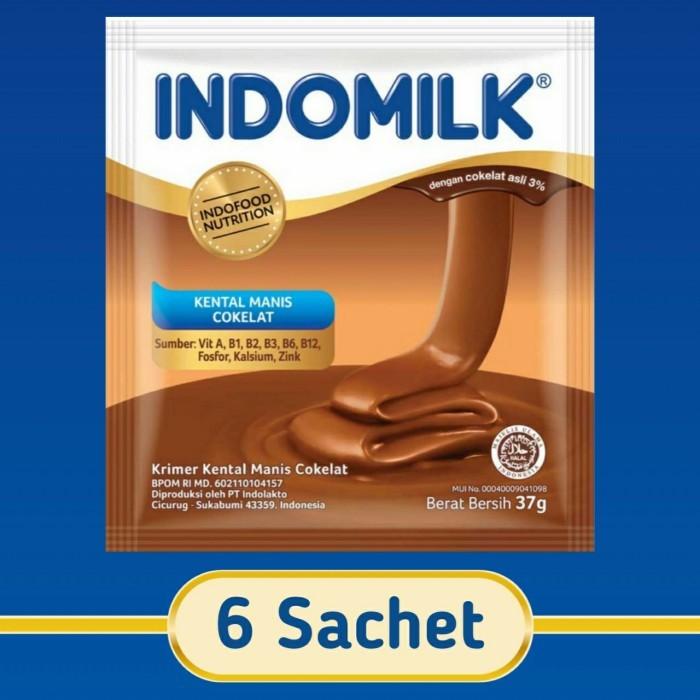 Gambar FLASHSHOW| Susu Indomilk Sachet Cokelat Kemasan 37 Gram 1 Renceng isi 6 pcs dari WAHYUDINSHOP7172 undefined Tokopedia