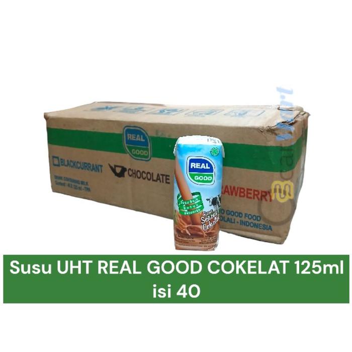 Gambar Susu UHT Kotak REAL GOOD 125ml 1 Dus isi 40 dari SO GOOD - Cokelat, 1 Dus isi 40 dari ShakiraMART undefined Tokopedia
