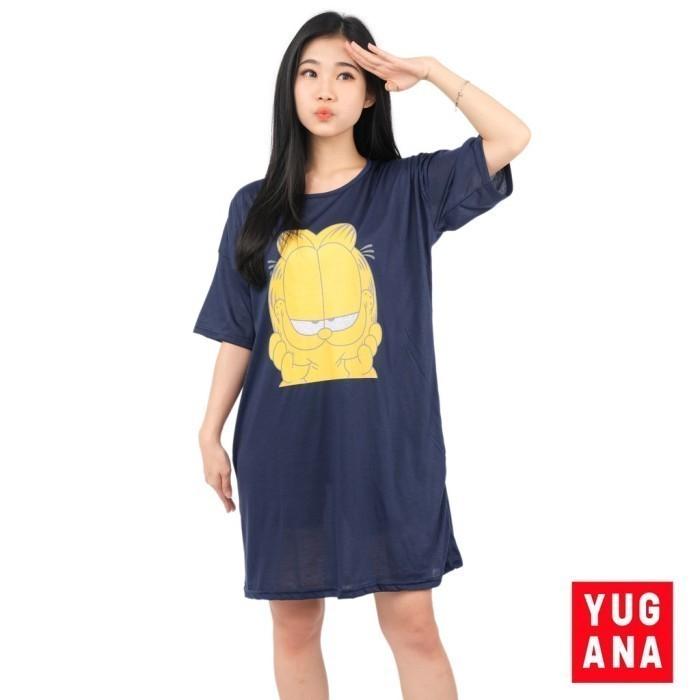 Gambar ZF - GITA Daster XXL Jumbo Lengan Pendek Wanita - NAVY, XXL dari Zandra Fashion undefined Tokopedia