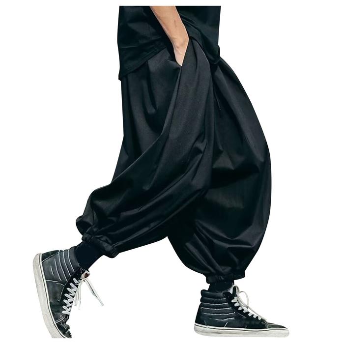 Jual Harajuku Men's Harem Pants Hip Hop Streetwear Fashion Jogger