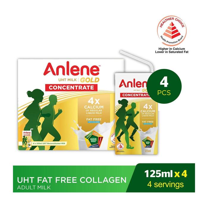 Gambar New Anlene Concentrate Fat Free With 4 X 125ML dari Soryu Maiden undefined Tokopedia