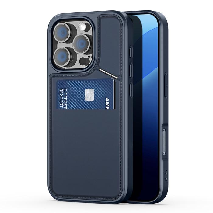 Gambar Case iPhone 16 Pro Max 16 Pro DUX DUCIS RAFI II MagSafe Back Cover Potrait or Landscape Stand Magnetic Compatible With Dual Card Holder Wallet Slot Kartu Magnet Protective Cover Casing - Blue, iPhone 16 Pro dari Supcase Official ID undefined Tokopedia