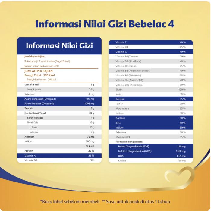 Gambar Bebelac 4 Madu Susu Bubuk 1800G dari setia harmoni undefined Tokopedia