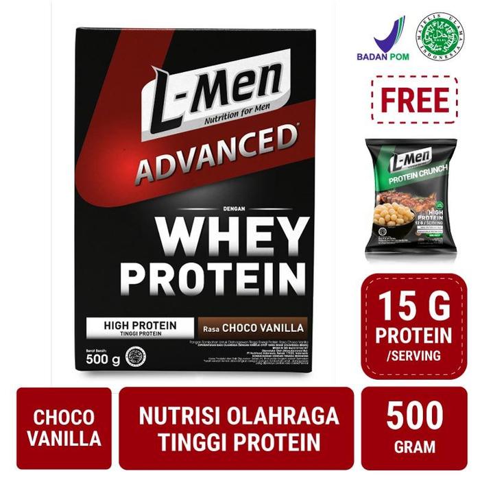 Gambar L-men Advance Chocolate Vanilla 500gr (Free L-men Protein Crunch) dari VALENTINASH0P undefined Tokopedia