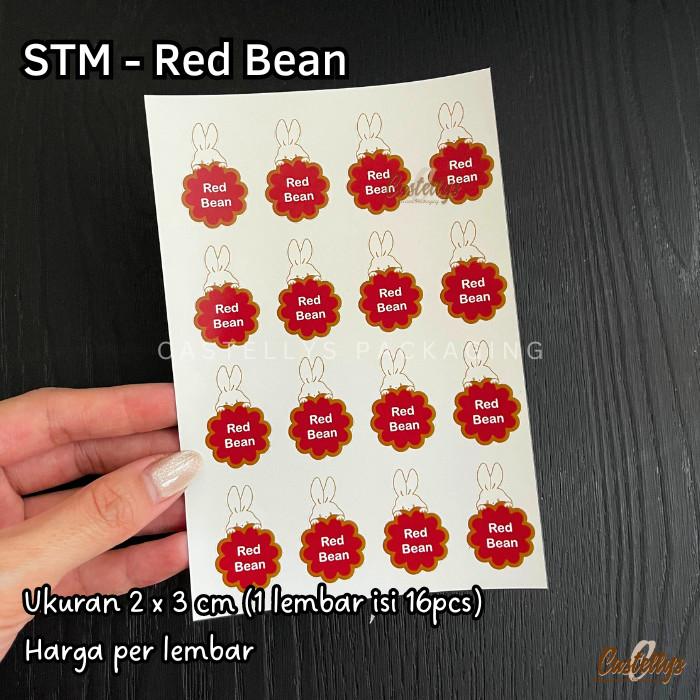 Gambar Sticker Stiker Label Rasa Mooncake STM Kue Pia Bulan Snowskin Mochi Roti Cookies - Red Bean dari Castellys Packaging undefined Tokopedia