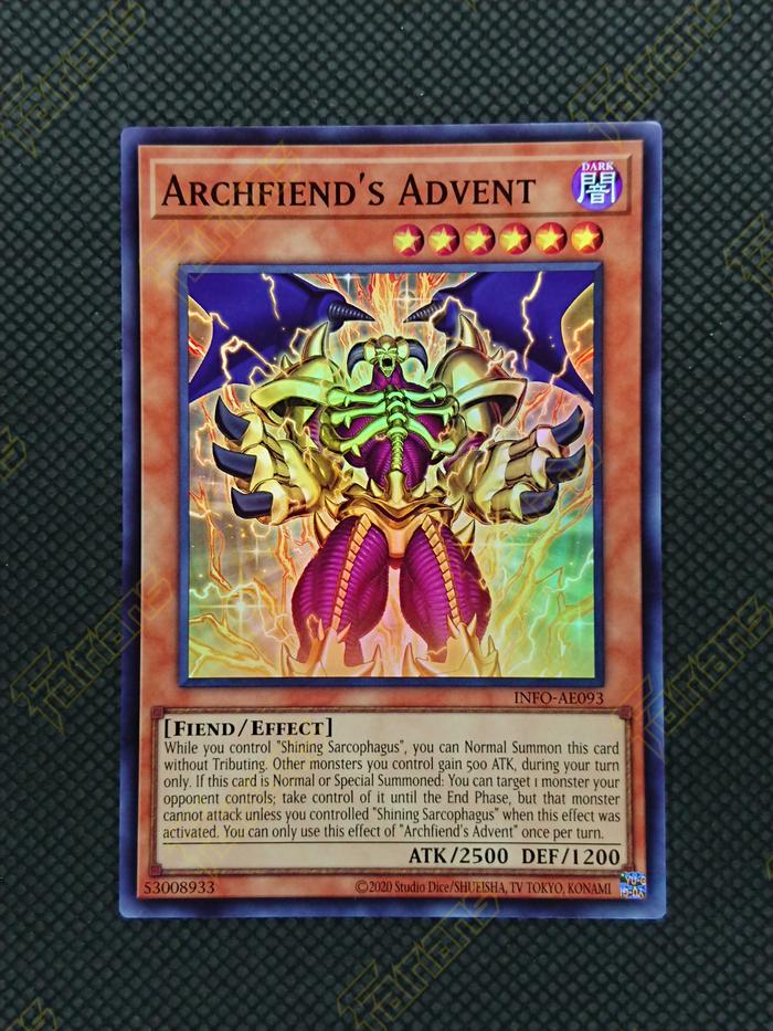 Gambar YuGiOh AE INFO-AE093 Archfiend's Advent - Super Rare dari Fairians Card Game Merchant undefined Tokopedia