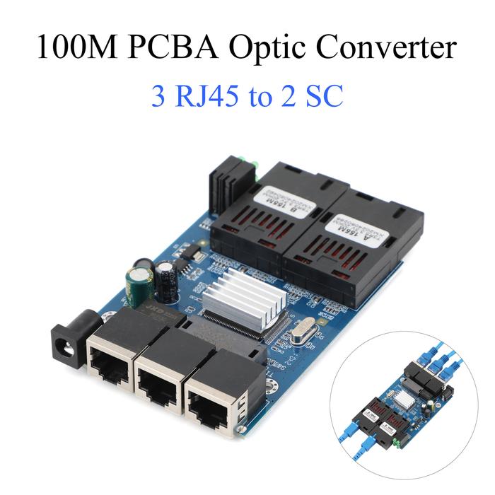 Optic Module To Rj45 Jual 2 SC to 3 RJ45 A+B Optic Connector 10M/100M Fiber Optic Media ...