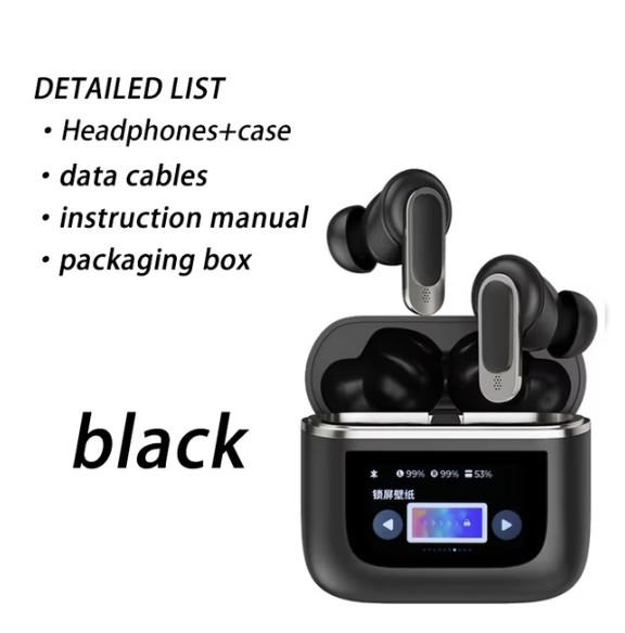Gambar TWS V8 Touch Screen Wireless Bluetooth 5.3 Earphones Gaming Headphones Headset Noise Cancelling Earbuds - Hitam dari Kisjaf Technology undefined Tokopedia