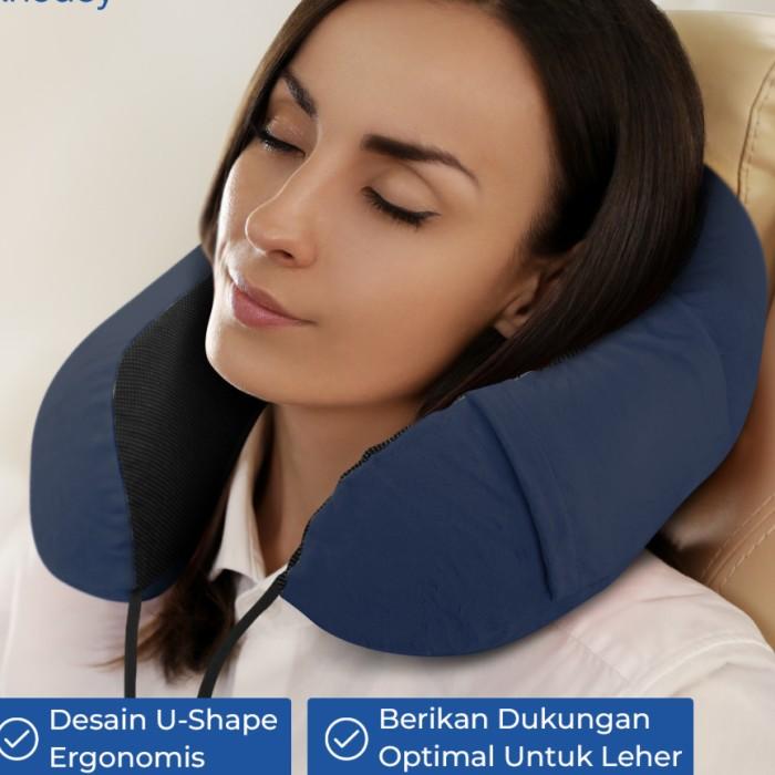 Gambar Travel Pillow - Airplane Pillow for Neck and Shoulder Support - Soft, Lightweight, Machine-Washable Travel Pillows for Airplanes  - HVYM dari Hrvymart undefined Tokopedia