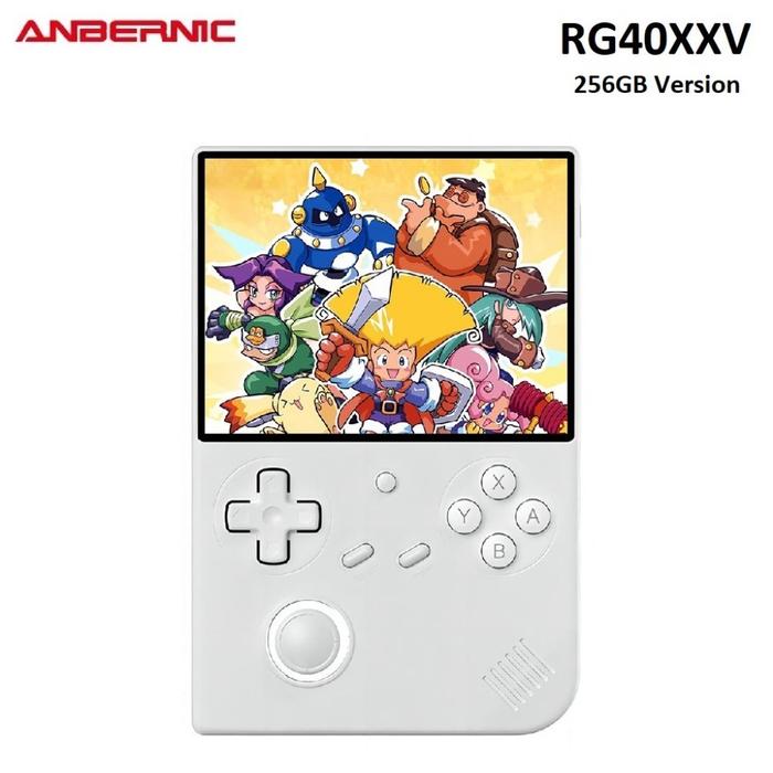 Gambar ANBERNIC RG40XXV 256GB Version - Emulator Retro Game Console 4.0-inch IPS Screen - White dari Kenza Angelica undefined Tokopedia