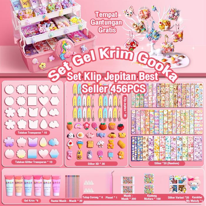 Gambar DIY Gantungan Kunci Guka Set Akrilik DIY Keychain Set Kartu Stiker luca Gum DIY Deco Cream Set Mainan Anak Perempuan - 456pcs+ dplay dari Syamco. undefined Tokopedia