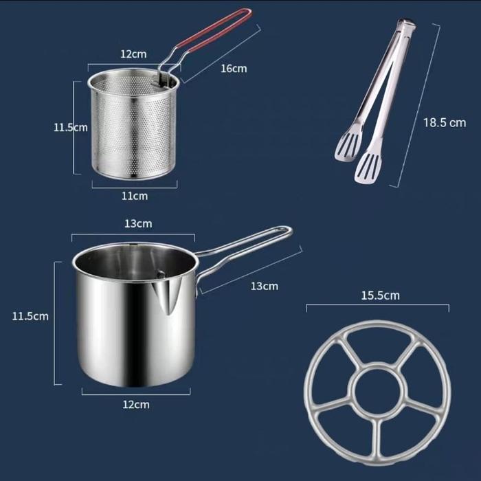 Gambar BUNDA Deep Fryer Multi Set Panci Penggorengan Rebus Stainless Steel - Deepfryer dari Olv Homeliving undefined Tokopedia