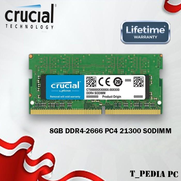 Crucial Memory Ram Sodim 8gb Ddr4-2666 Pc4 21300 Sodimm Top