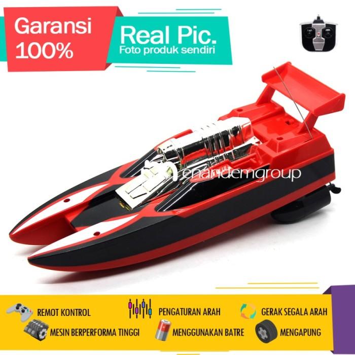 Gambar Jual Mainan Remot Kontrol Rc Perahu Kapal Super Motor Speed Boat High Speed King - Merah dari Ryouta Markets1 undefined Tokopedia