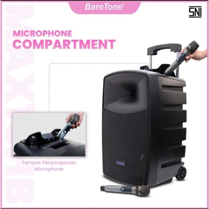 Gambar Best Speaker Karaoke Portable 15 Inch 600 Watt BareTone MAX15HB Original [ New Fitur ] Garansi Resmi BareTone dari adejanuar undefined Tokopedia