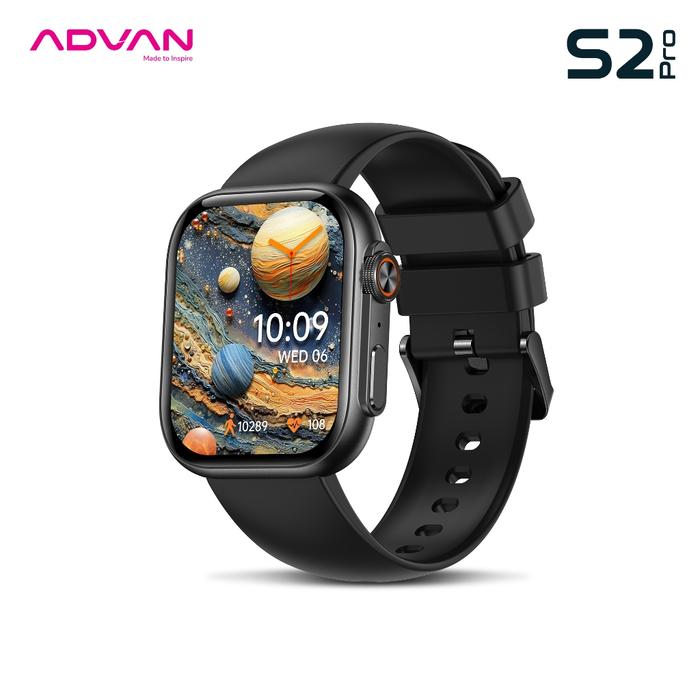 Gambar ADVAN Smartwatch S2 Pro AMOLED 1.95" Clear Display Ai Voice Baterai Tahan Lama 100+ Mode Olahraga - Black dari CV WANS SPORT undefined Tokopedia