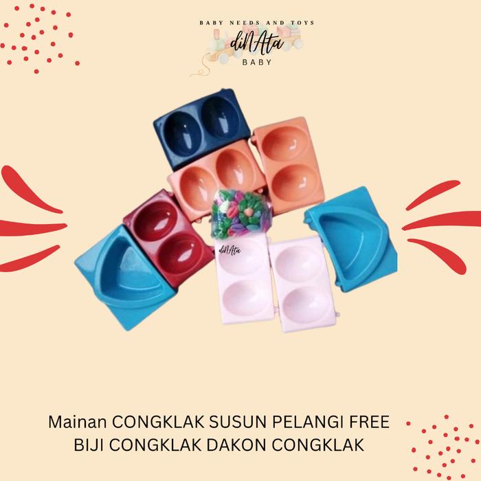 Gambar [ DINATA Baby ] - Mainan CONGKLAK SUSUN PELANGI FREE BIJI CONGKLAK DAKON CONGKLAK - Congklak dari dinatababy2 undefined Tokopedia