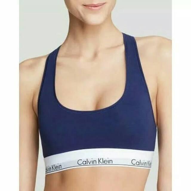 Ss Sport Bra Calvin Klein Modern Cotton Navy Blue Limited