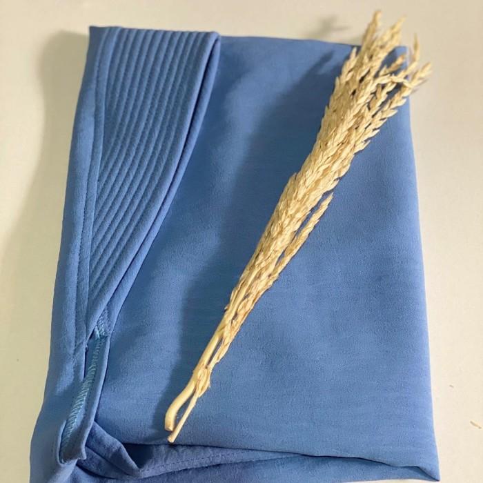 Gambar ALFIYAH - Hijab Instan Bergo Pashmina Instan Cringkel Bergo Pashmina - Soft Blue dari Kurnia Store3 undefined Tokopedia