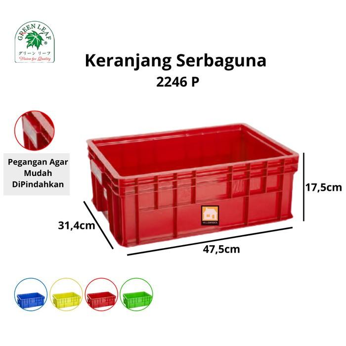 Gambar Container Keranjang Industri 2246 P Green Leaf - Merah dari Yellow90 OnlineShop undefined Tokopedia