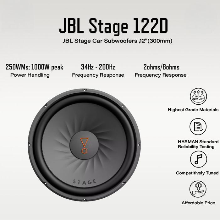 Subwoofer 12 Inch Jbl Stage 122d Double Coil Magnet Subwofer Mobil 12inch  122 D