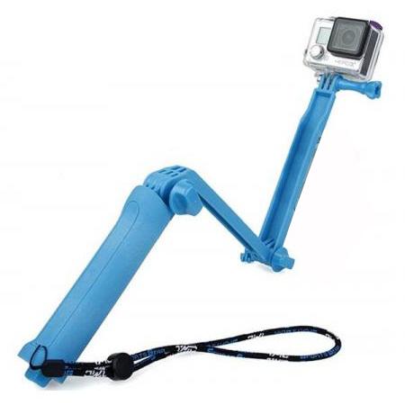 Gambar 3 Way Foldable Extension Monopod Tripod for Xiaomi Yi / GoPro / Xiaomi Yi 2 4K Tongsis Tomsis Stick Tongkat Narsis Stik Selfie Wifie 3 Way Rotating Arm Bisa Dilipat Kamera Aksi Action Camera Perlengkapan Audio Video Vlog Youtube Youtuber - Blue dari tokowansuk undefined Tokopedia